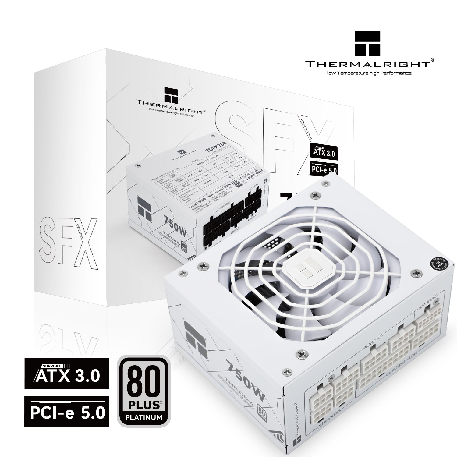Thermalright TR-TPFX 750W, 80+ Platinum modular PSU, SFX, White