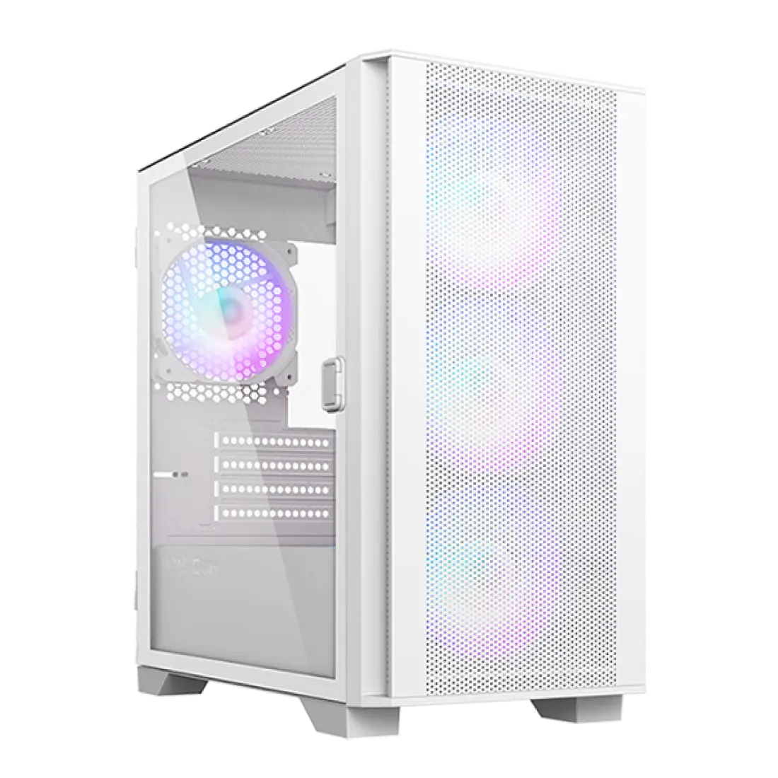 Montech Air 100 ARGB White  - Micro ATX, Tempered glass, 4x ARGB fans included