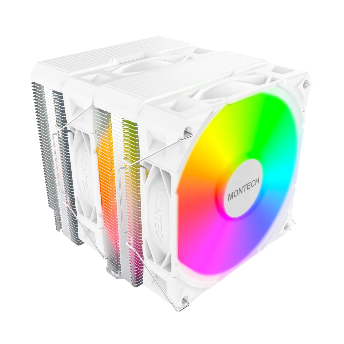 Montech NX600, dual tower, 6 HP CPU Cooler, ARGB, White