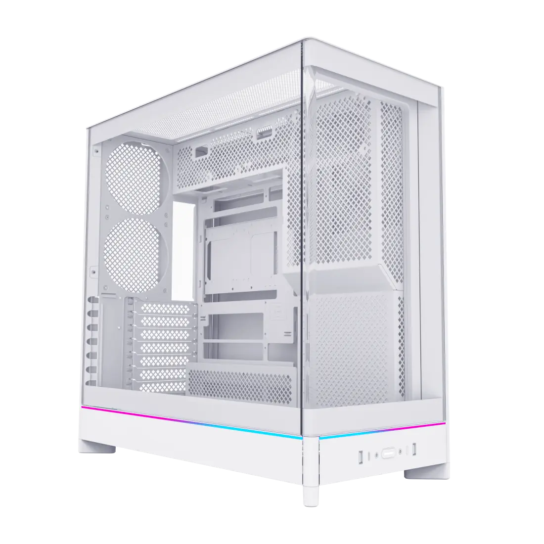 Montech HS02, Glass front, ATX, no fans - White