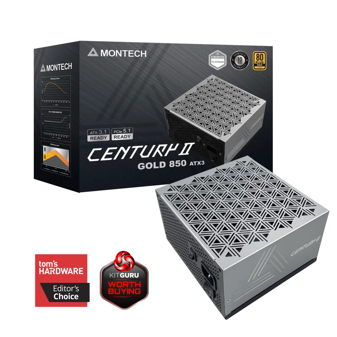 Montech CENTURY II - Full Modular Gold 850W