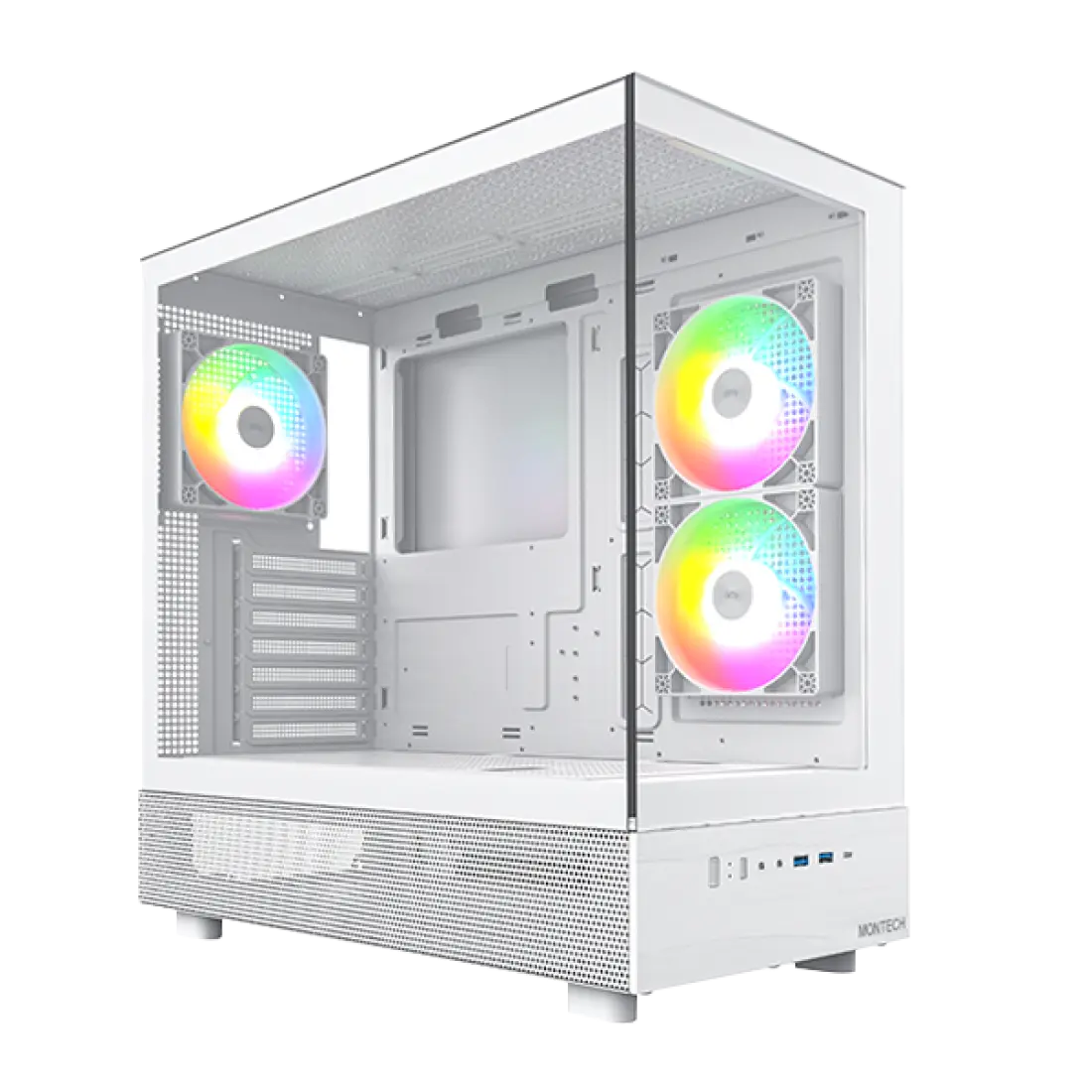 Montech XR TG White - 3x 120 ARGB PWM Fans
