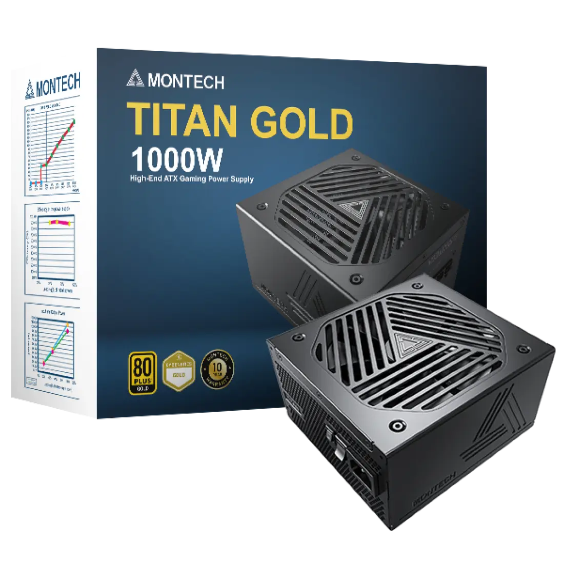 Montech Titan 1000W - Full modular, 80+ gold & Cybenetics Gold, ATX 3.0, 12VHPWR connector