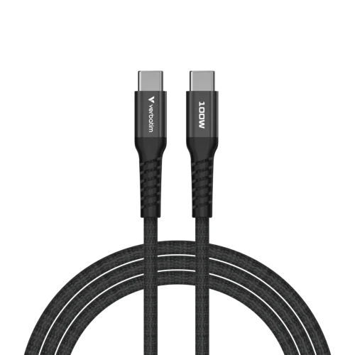 Sync & Charge Cable USB-C to USB-C 100W Magnetic 120cm Black