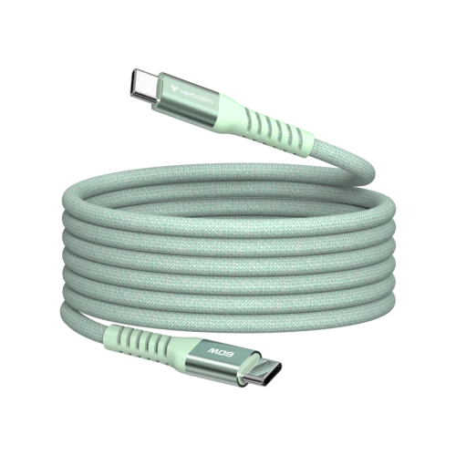 Sync & Charge USB-C to USB-C 60W Magnetic 120 cm - Green
