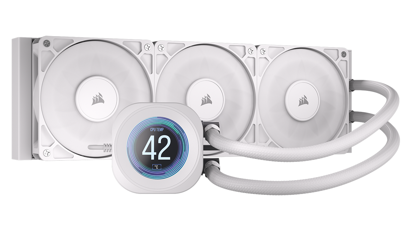 CORSAIR NAUTILUS 360 RS LCD Liquid CPU Cooler, White