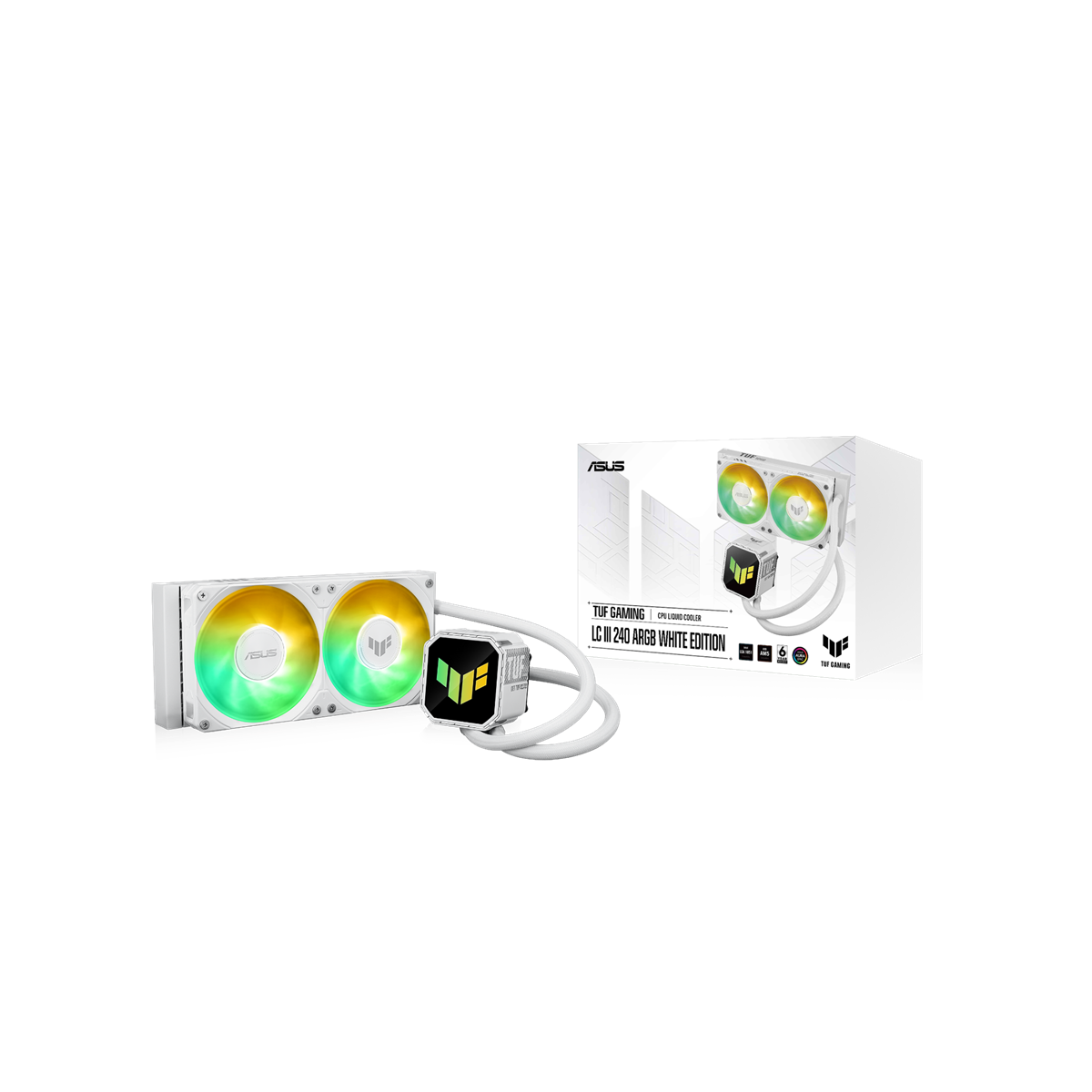 ASUS TUF GAMING LC III 240 Addressable RGB AiO Liquid Cooler White Edition