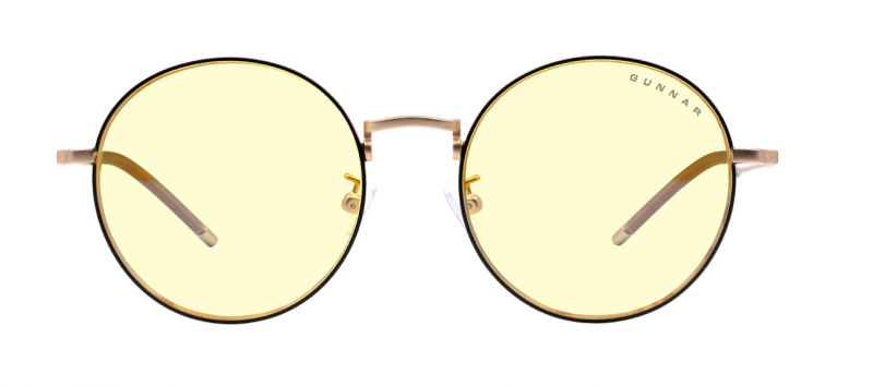 Gunnar Ellipse - Sort / Guld - Rav