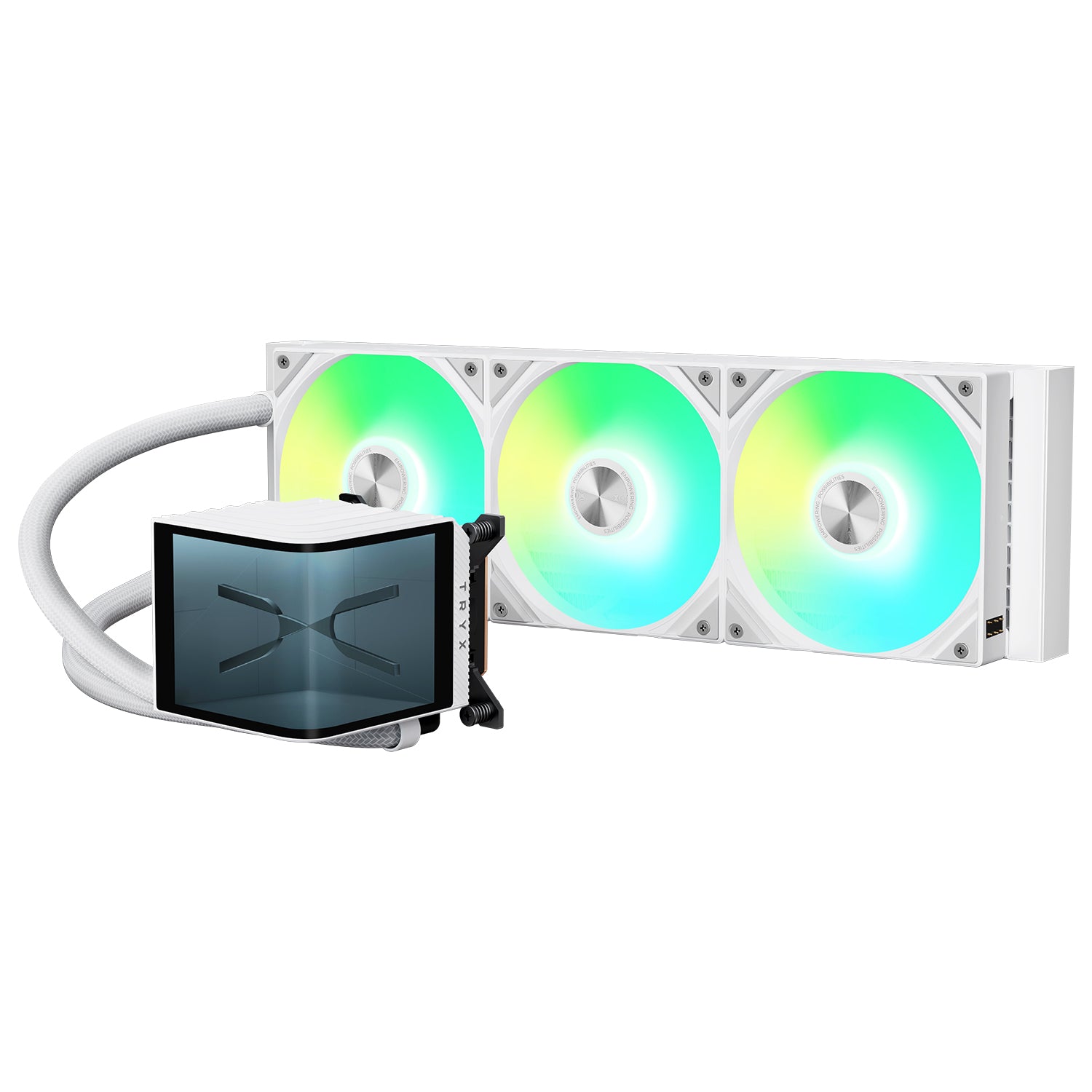 TRYX PANORAMA Upgraded 360mm AIO Liquid Cooler ARGB White