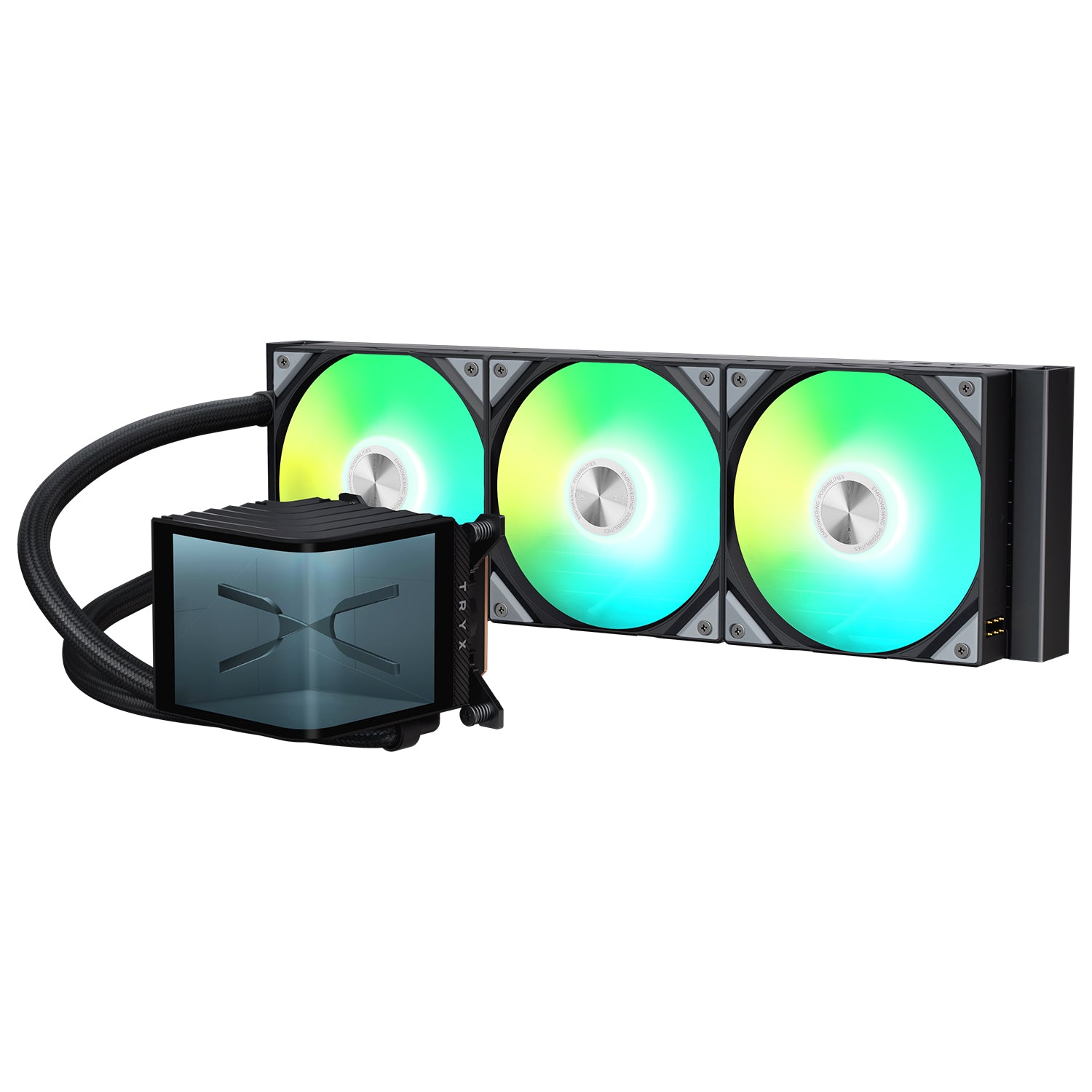 TRYX PANORAMA Upgraded 360mm AIO Liquid Cooler ARGB Black