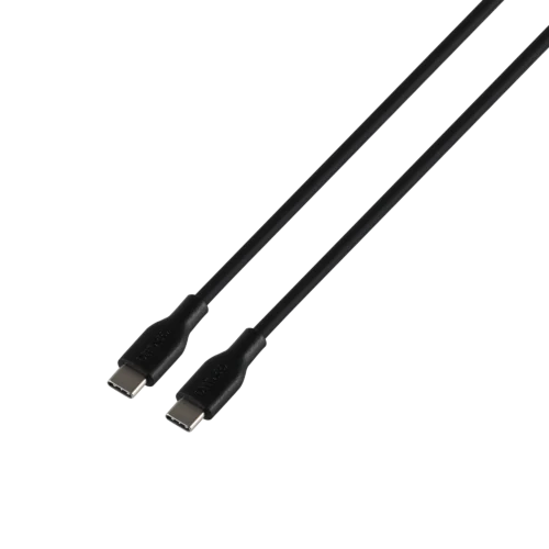 USB-C - C USB2.0 SPR Cable, silicone, 1,5m, Black