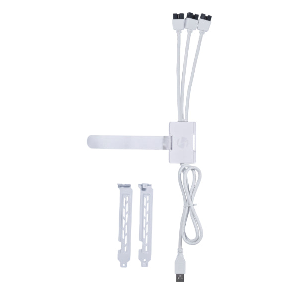 Lian Li USB 2.0 1 to 3 PORT White - USB type A to 3x internal USB