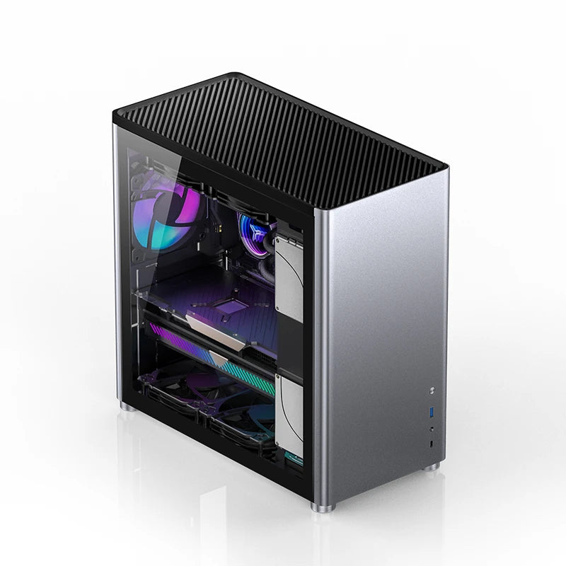 Jonsbo D40 ATX Case -  Tempered Glass - Silver