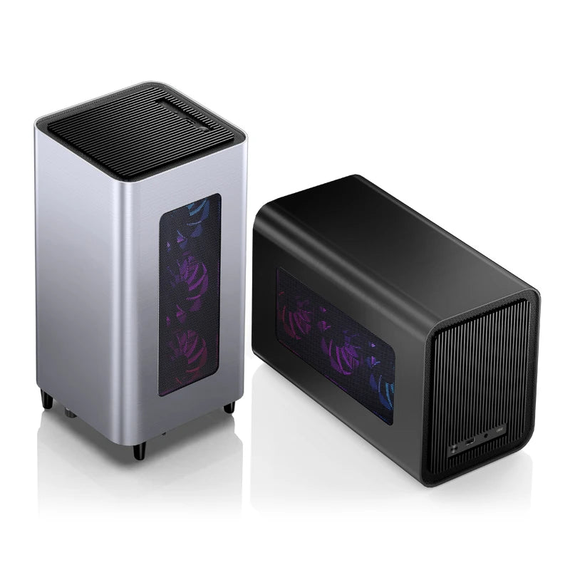 Jonsbo V11 Silver, mini-ITX case, PCI-E 4.0 - silber