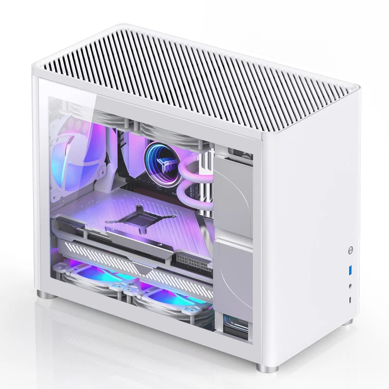 Jonsbo D30 M-ATX - tempered glass - White