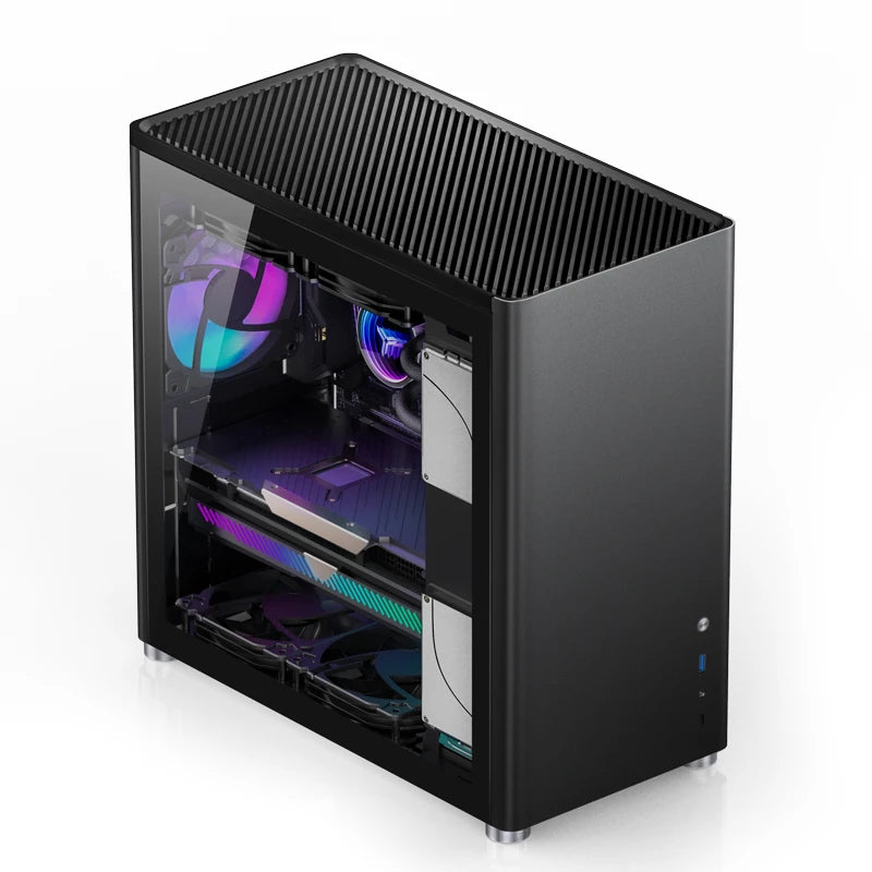 Jonsbo D40 ATX Case - Tempered Glass - Black