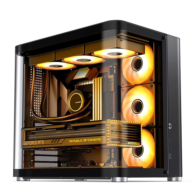 Jonsbo TK-2  Black, ATX, rounded glass