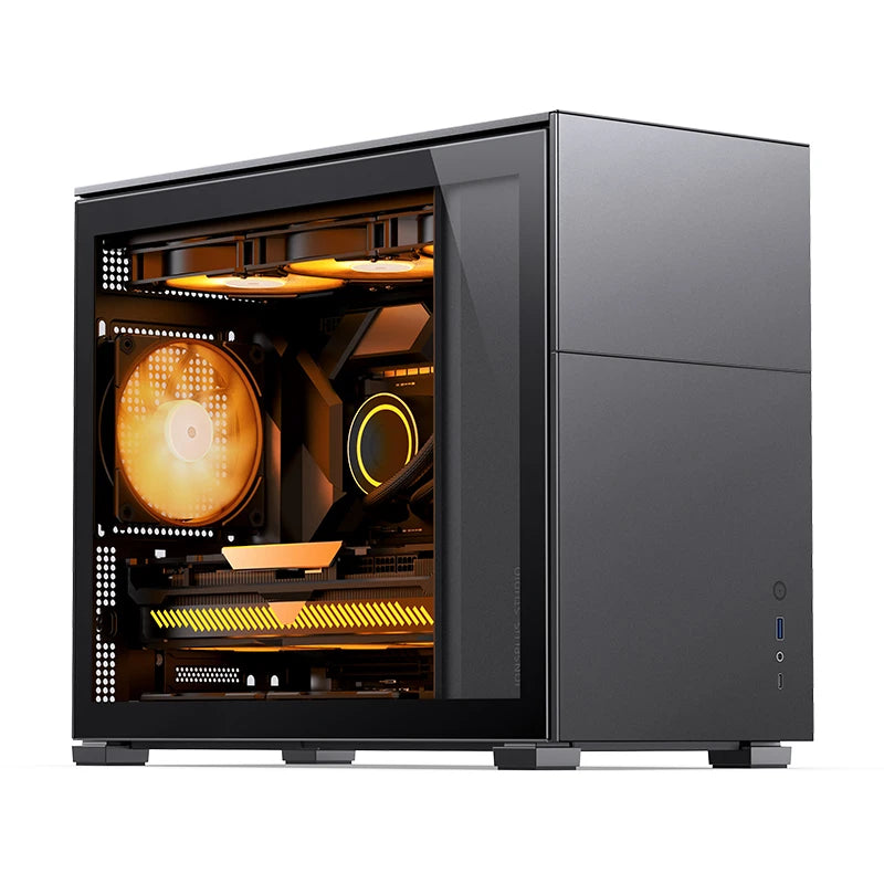 Jonsbo D31 mATX Case, Tempered Glass - black