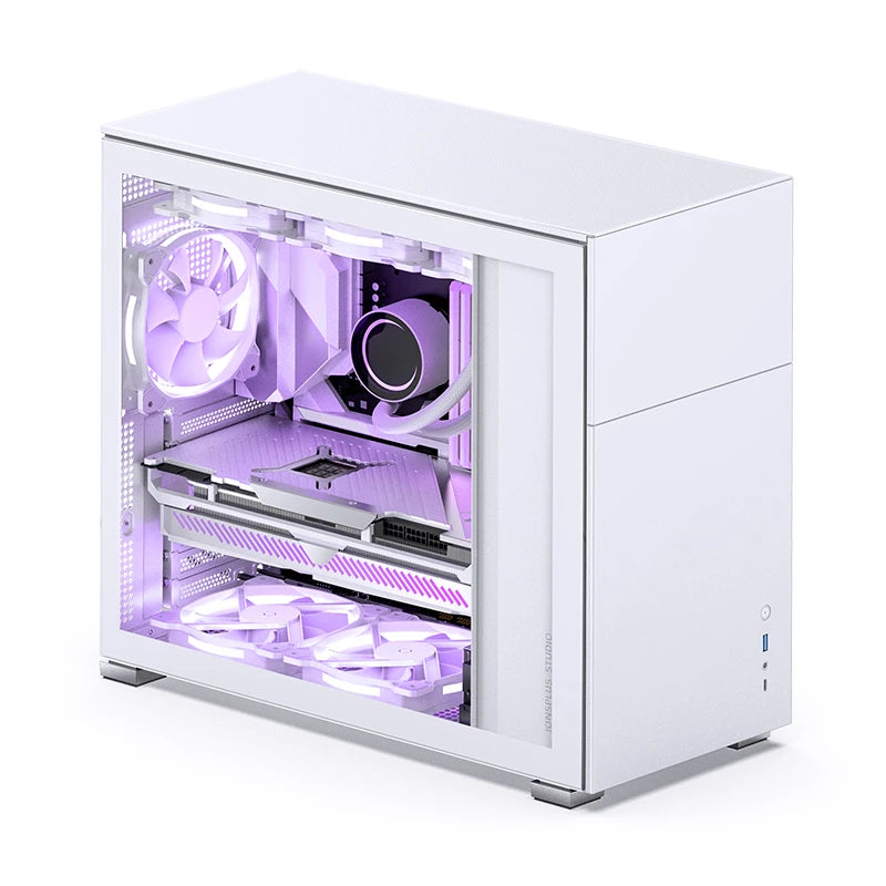 Jonsbo D41 ATX Case, Tempered Glass - white