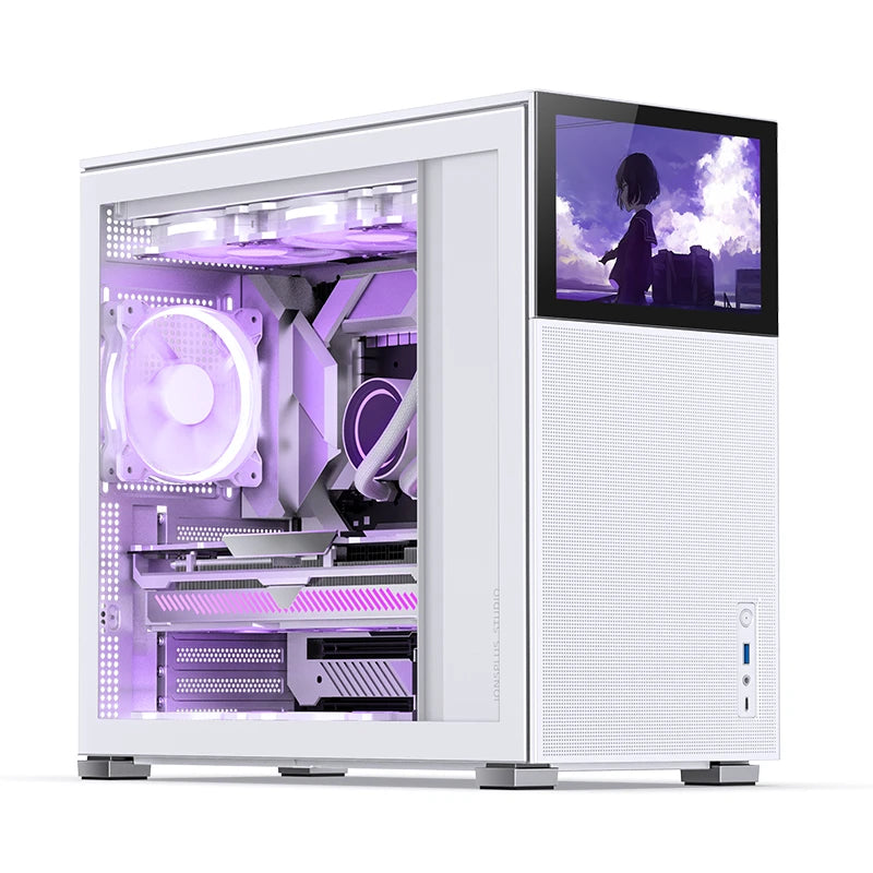 Jonsbo D41 MESH Screen ATX Gehäuse, Tempered Glass - white