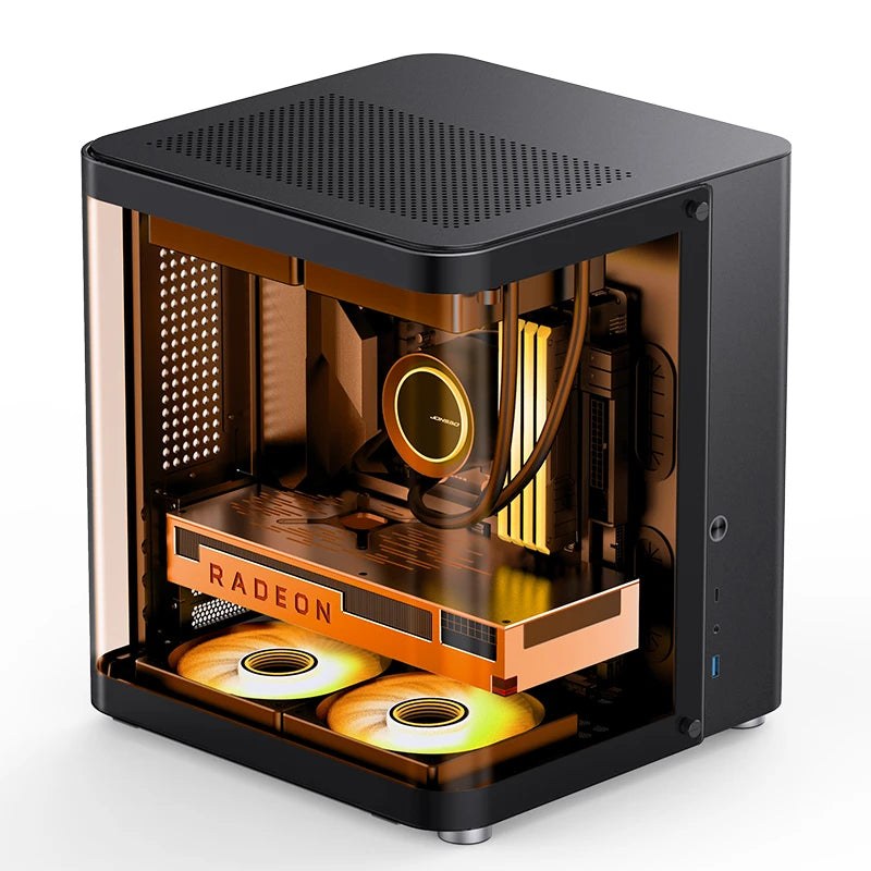 Jonsbo TK-1 Black, Micro ATX/ITX, rounded glass
