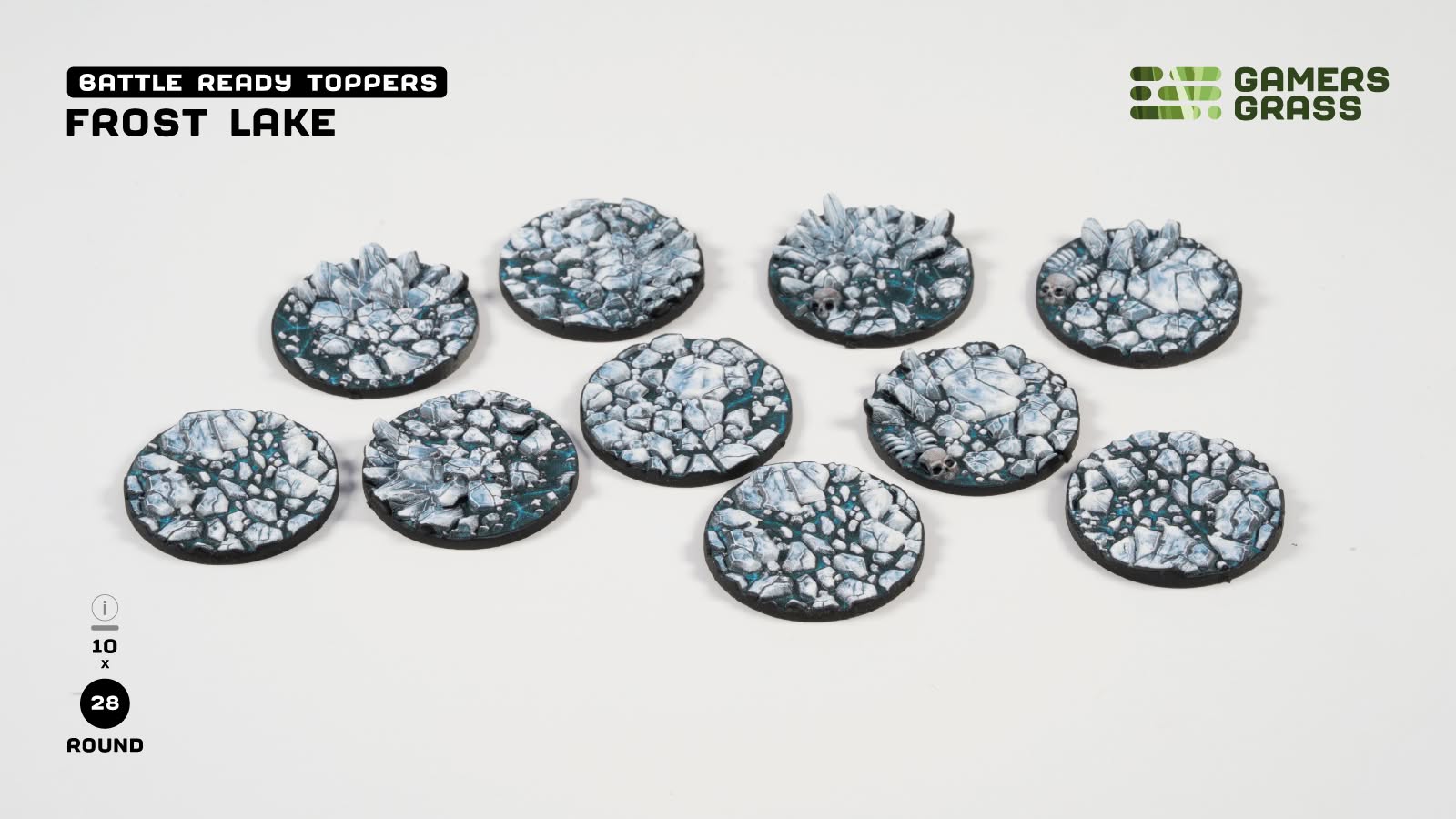 Frost Lake Round 28mm (x10)