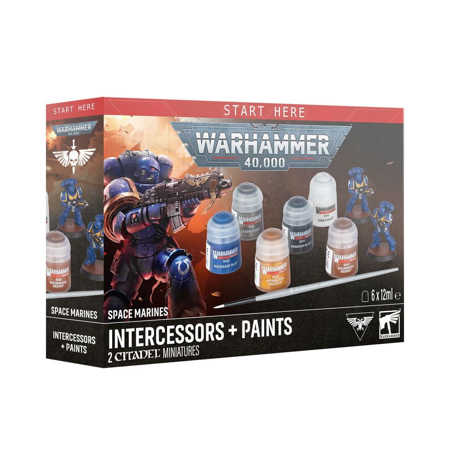 WARHAMMER 40000: SPACE MARINES INTERCESSOR PAINT SET