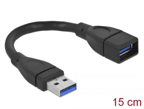Extension cable USB 3.0 Type-A male > USB 3.0 Type-A 15 cm