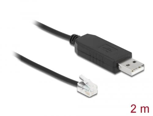 Adapter cable USB Type-A to Serial RS-232 RJ10 with ESD 2 m