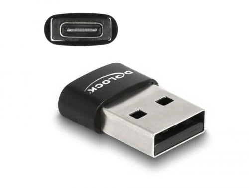 USB 2.0 Adapter USB Type-A male to USB Type-C™ female black