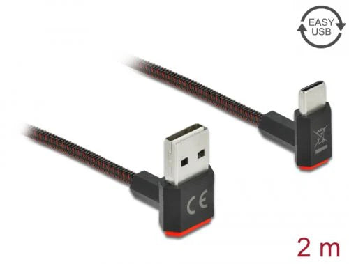 EASY-USB 2.0 Type-A male to USB Type-C™ male up / down 2 m