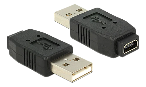 Adapter USB 2.0 A male > mini USB B 5 pin female
