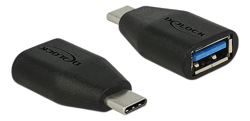 SuperSpeed adapter USBC male to USBA female 10 Gbps black