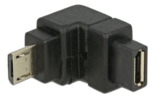Adapter USB 2.0 MicroB male-USB 2.0 MicroB fem angled down