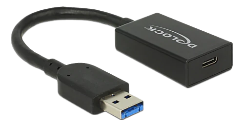 USBC female  USBA male adapter USB 3.1 Gen 2 10Gbps black