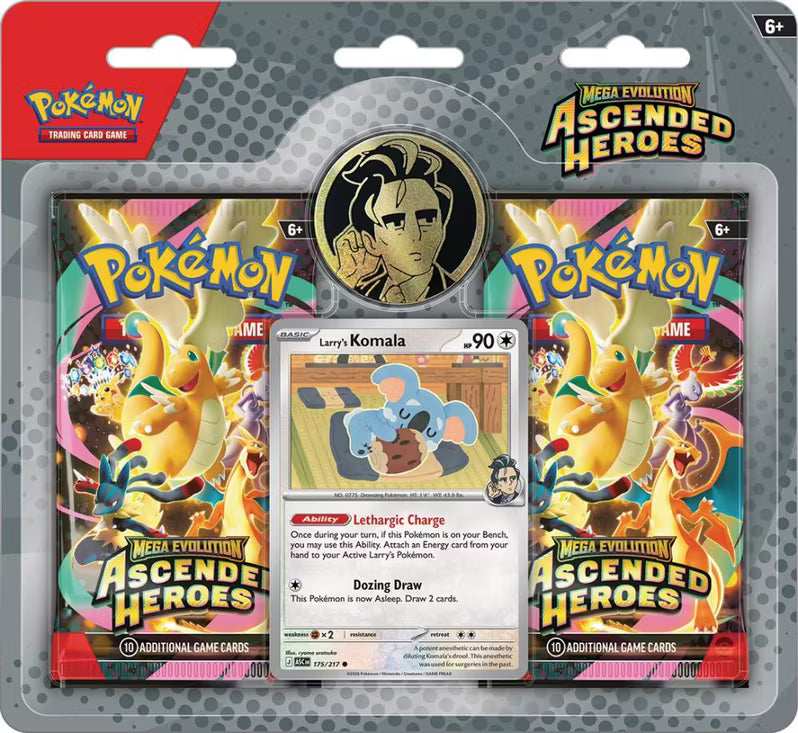 Pokémon Mega Evolution: Ascended Heroes 2-Pack Blister – Larry’s Komala