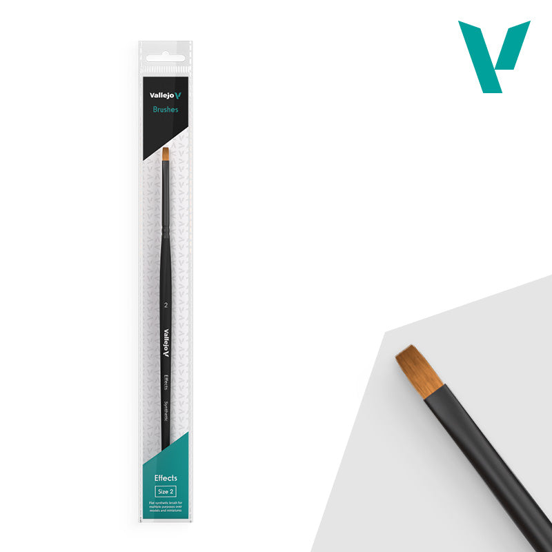 Vallejo Brush: Flat Synthetic Hair No.2