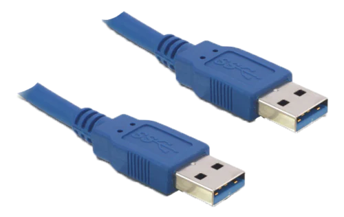 Cable USB 3.0 Type-A male to USB 3.0 Type-A male, 1m, blue