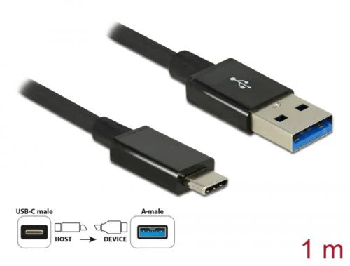 Cable USB 10 GbpsUSB Type- C male > USB Type-A male 1 m