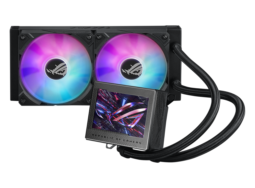 ASUS ROG RYUJIN III 240 ARGB AiO Liquid Cooler w. 3.5"" LCD, 2x120mm ROG ARGB Magnetic Daisy-chainable Fans 2200 RPM PWM