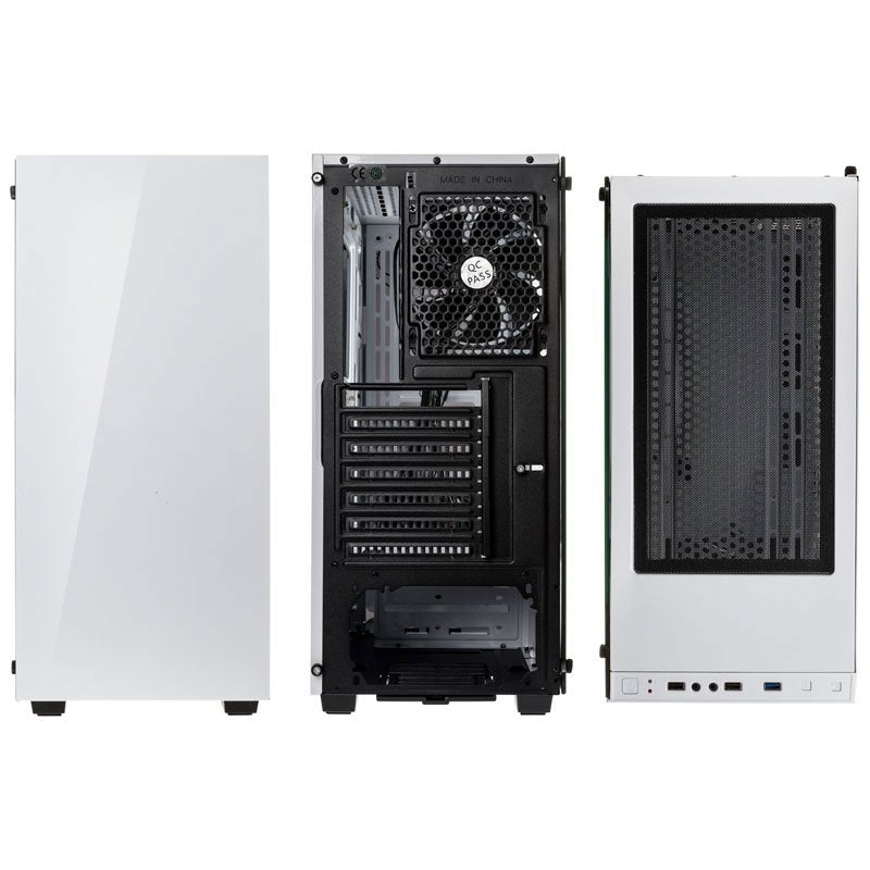 Kolink Stronghold Midi-Tower, Tempered Glass - White Window