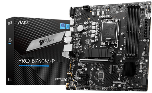 PRO B760M-P moderkort med DDR5