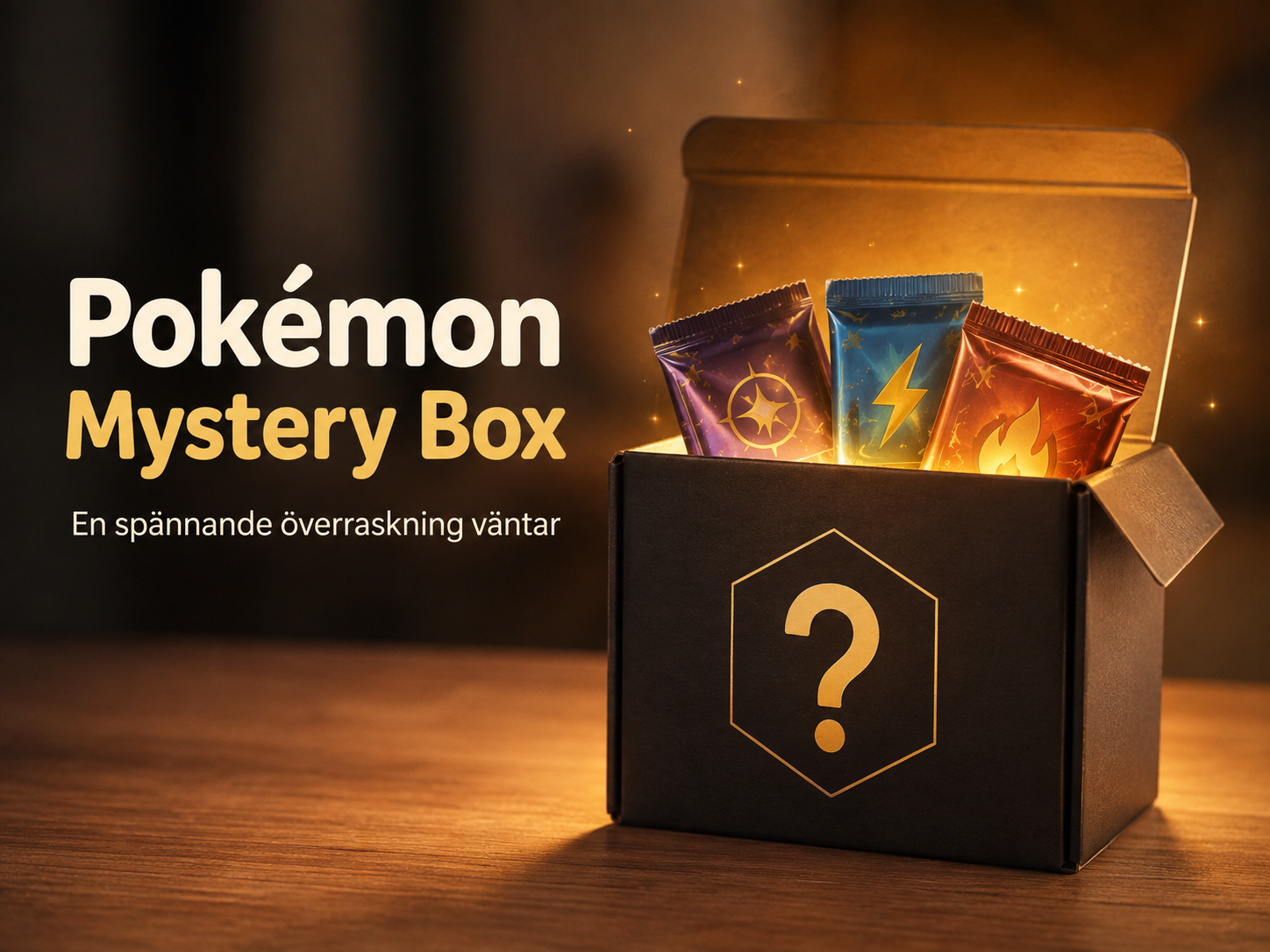 Pokémon Mystery Box med slumpmässiga Pokémon TCG-produkter