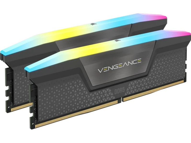 Corsair Vengeance RGB DDR5-5600 – 32GB (2x16GB) – CL36 – Dual Channel – AMD EXPO / Intel XMP – Grå med RGB
