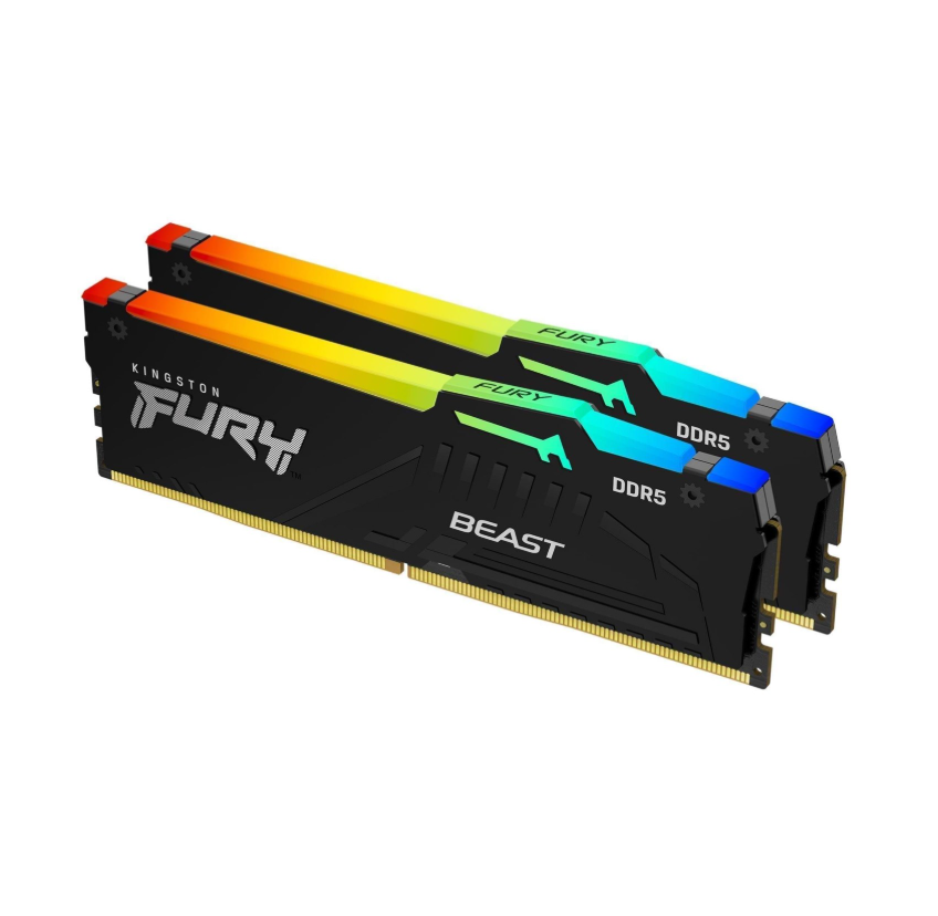 Kingston FURY Beast RGB DDR5-5600 – 16GB (2×8GB) – CL40 – Svart