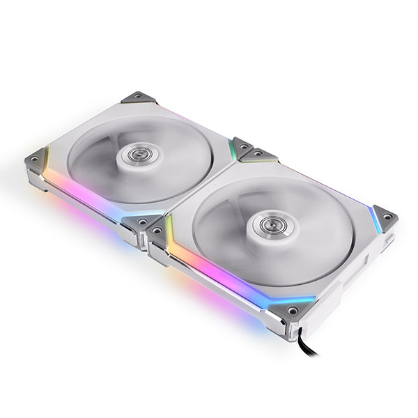 Lian Li UNI FAN SL140 RGB PWM blæsere, 2-pak, hvid - 140 mm