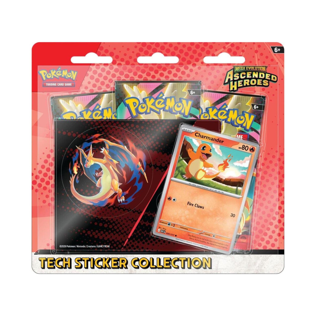 Pokémon TCG: Mega Evolution – Ascended Heroes Tech Sticker Collection – Charmander (ENG)