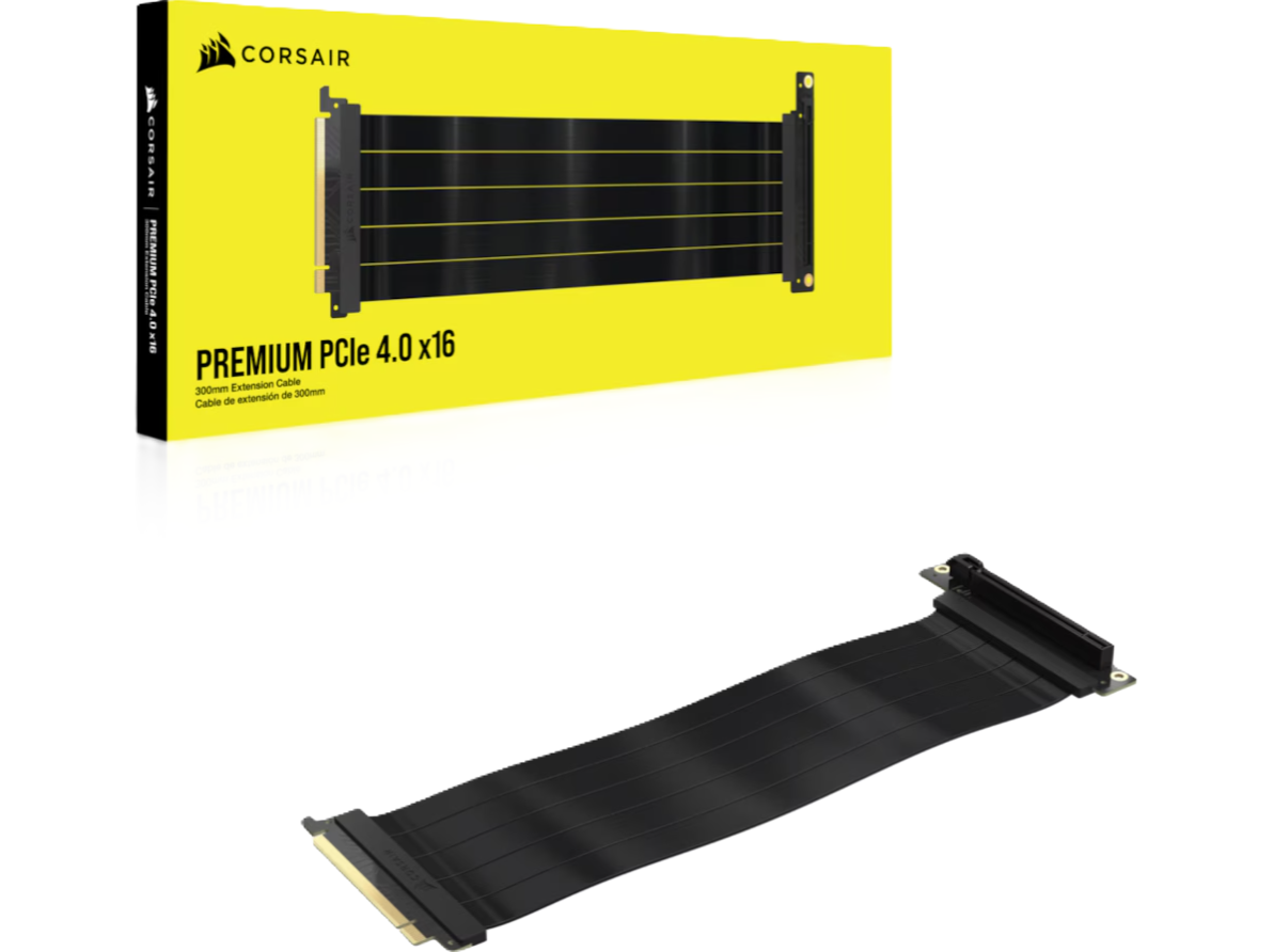Corsair Premium PCIe 4.0 x16 förlängningskabel 300mm