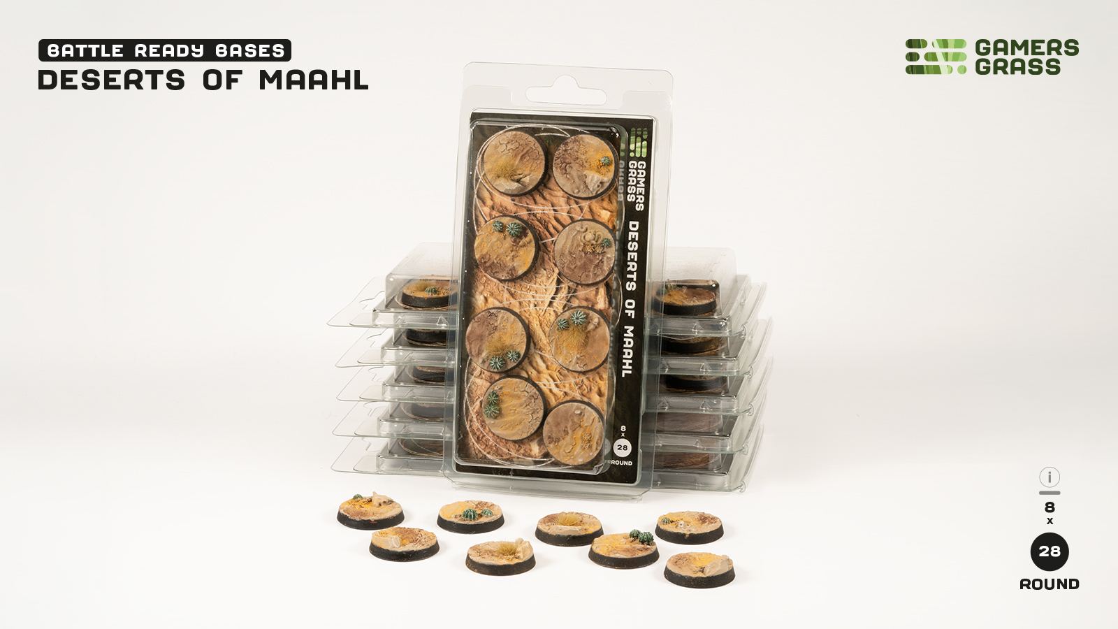 Deserts of Maahl Round 28mm (x8)