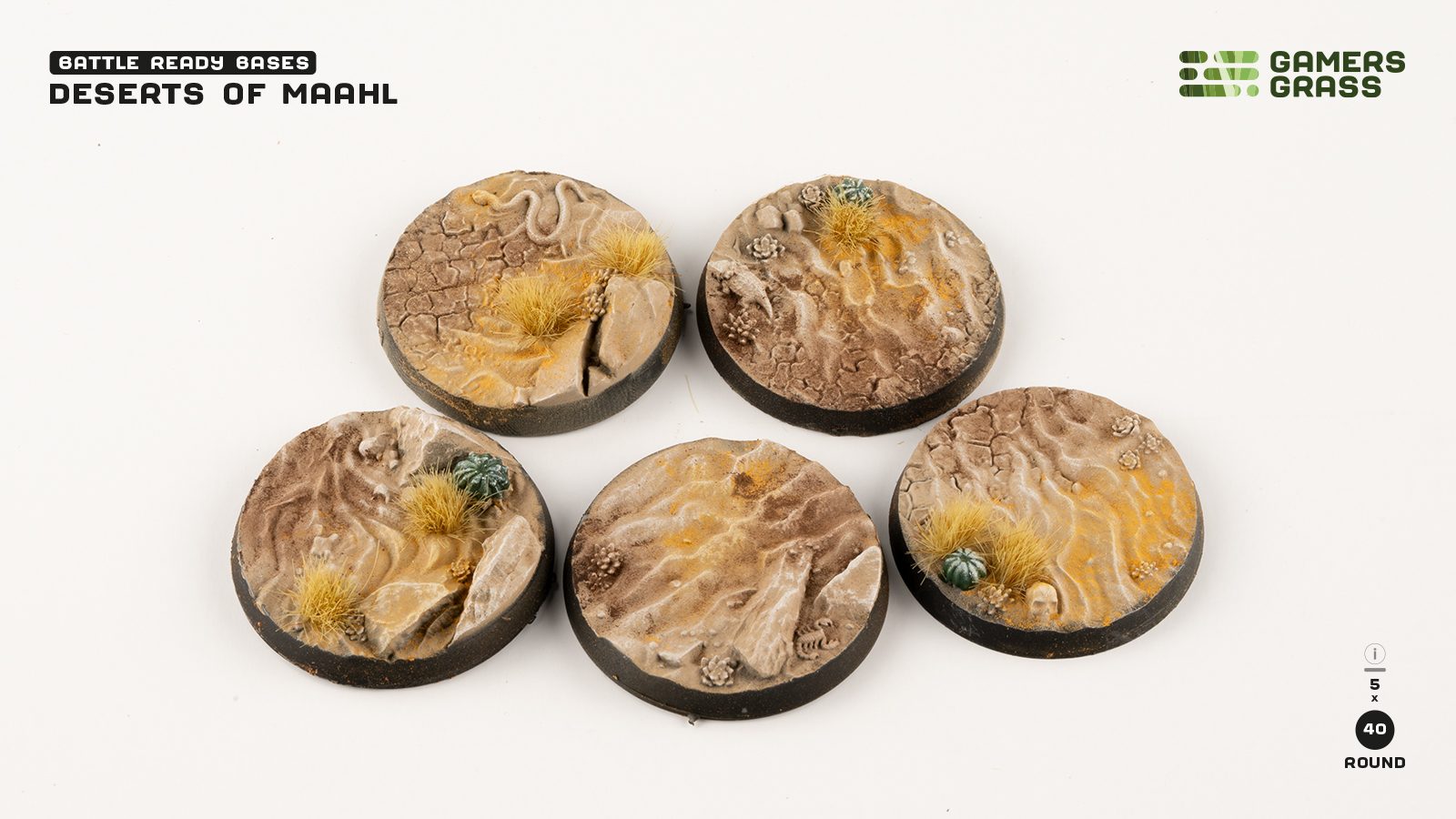 Deserts of Maahl Round 40mm (x5)